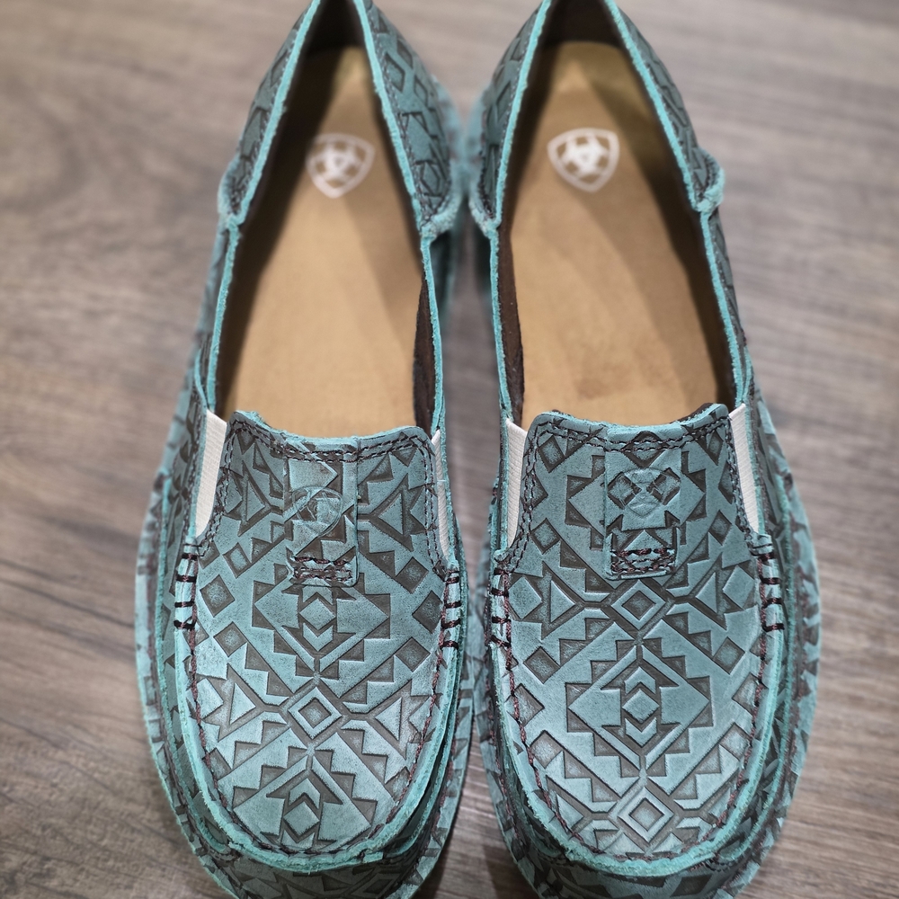 Ariat Turquoise Blanket Emboss Loafers